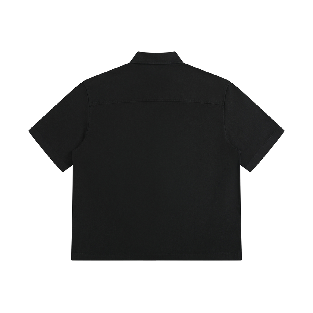 Unisex Boxy Patch Pocket Short Sleeve Shirt