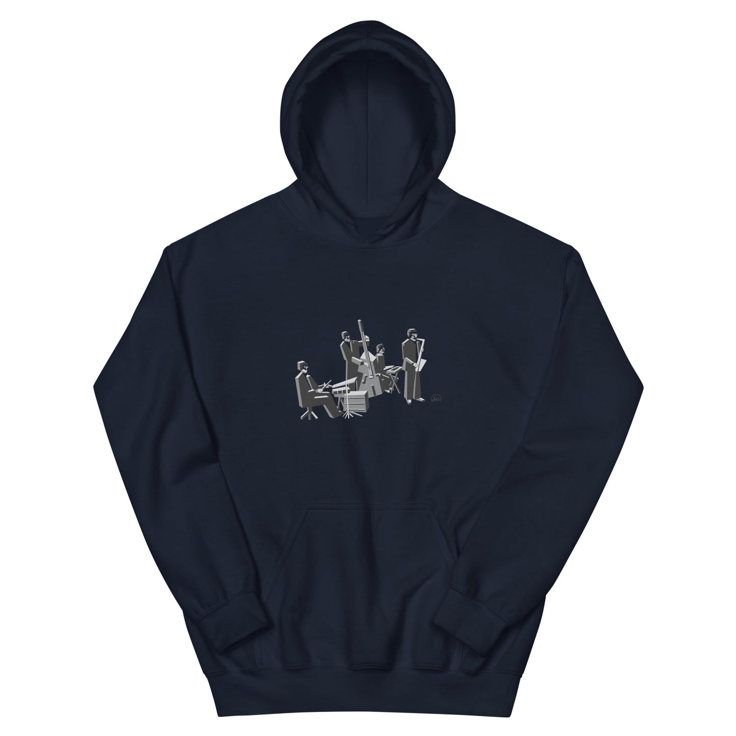 Jazz Band Hoodie (Grayscale)