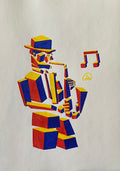 Saxophone Serenade Original Drawing