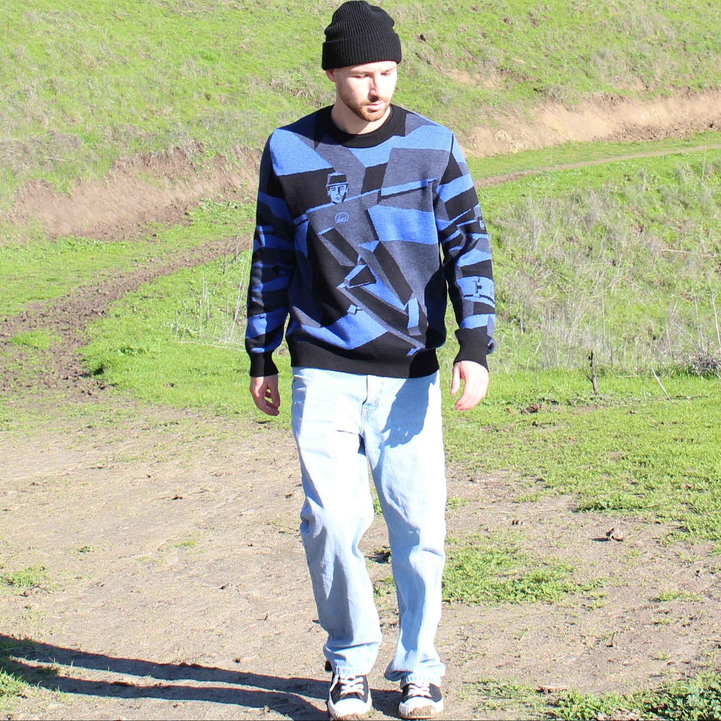 Midnight Skater Knitted Sweater