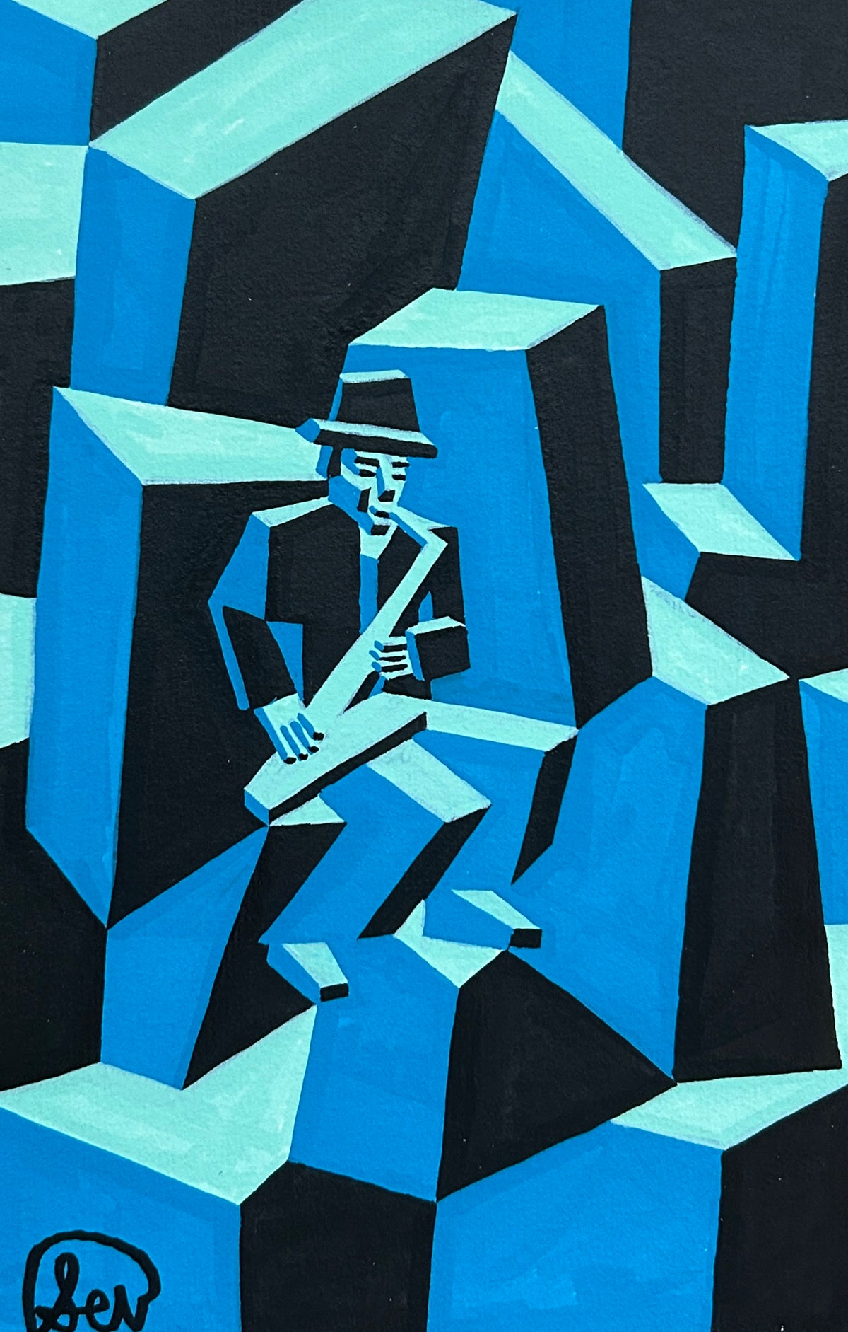 Chill Sax Original Painting