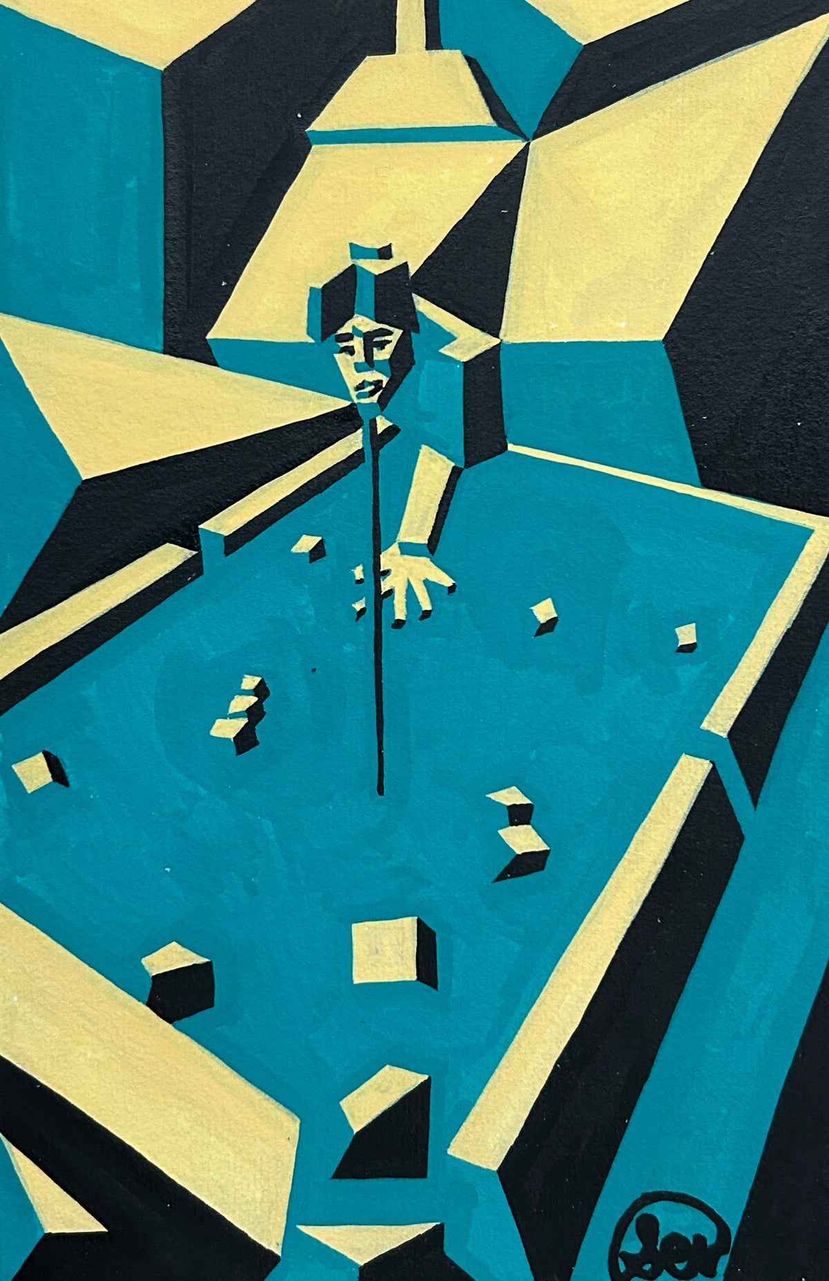 Pool Cubes Original Painting