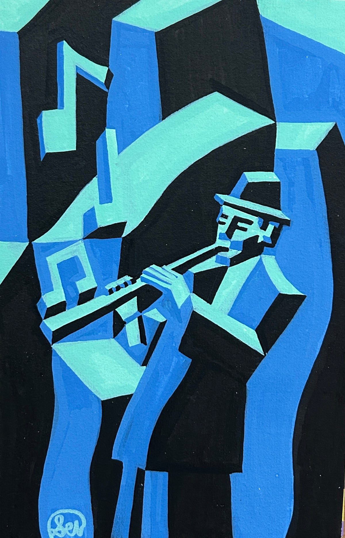 Classy Clarinet Orignal Painting