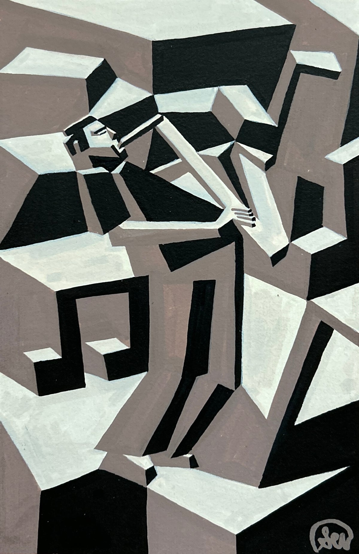 Outstanding Saxophone Original Painting