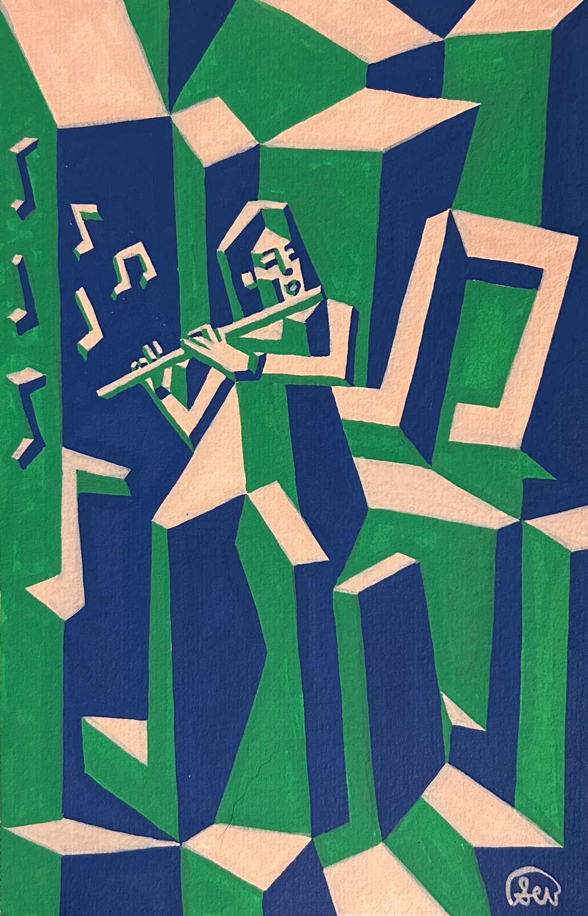 Flavorful Flute Original Painting