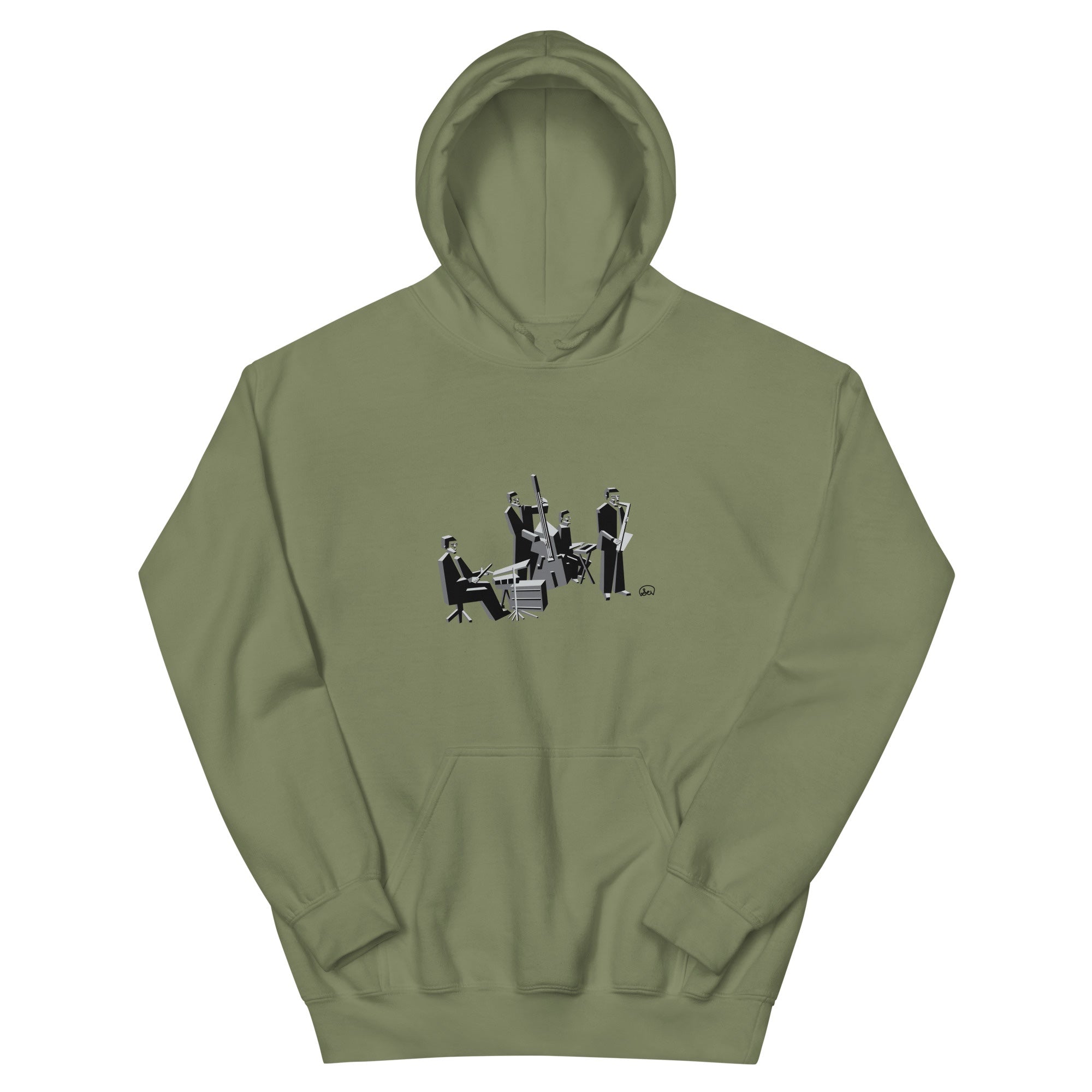Jazz Band Hoodie (Grayscale)