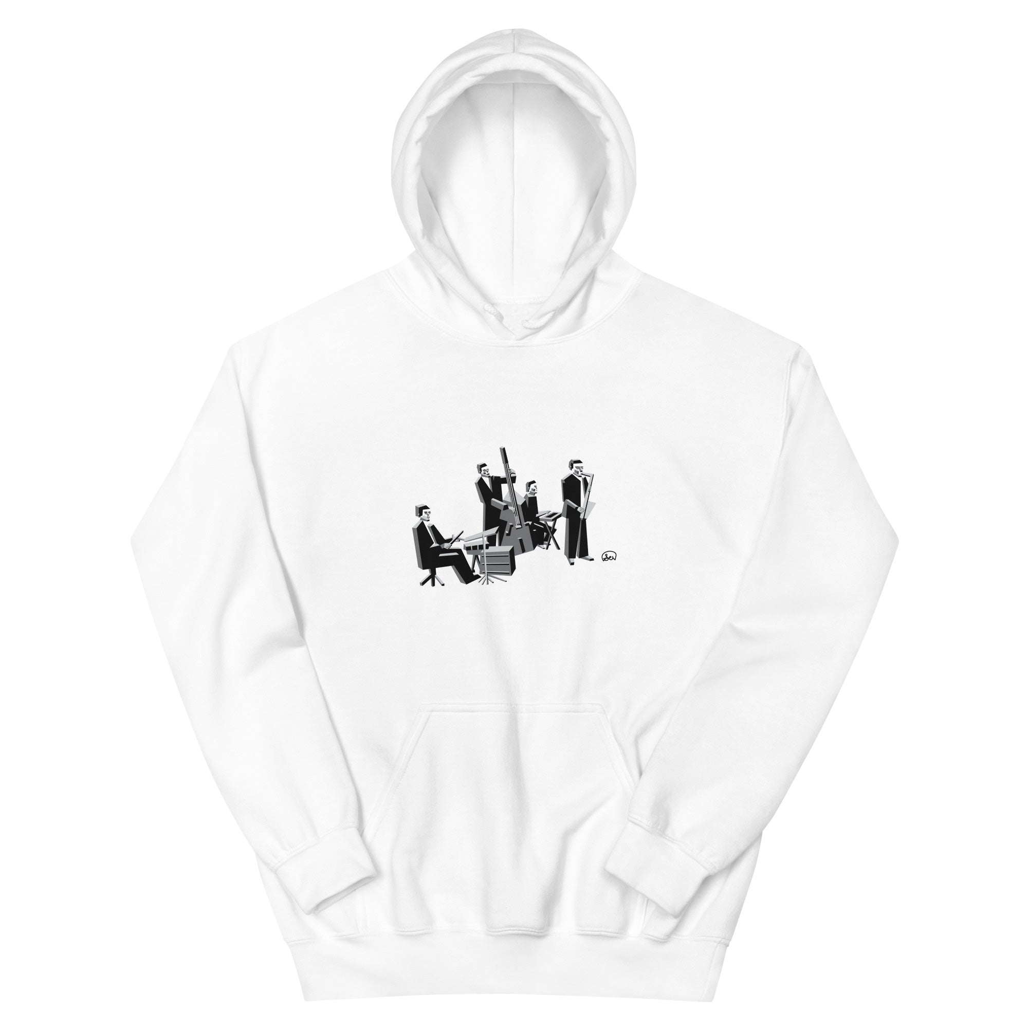 Jazz Band Hoodie (Grayscale)